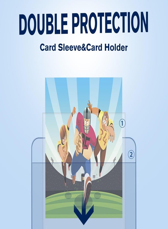 Comnge 600ct Semi Rigid Card Holder - Ultra Clear Waterproof TCG Protectors, with 1/2'' Protective Lip, Card Sleeves for BGS, SGC Grading Submission, Secure Shipping & Collectible Storage - Image 5